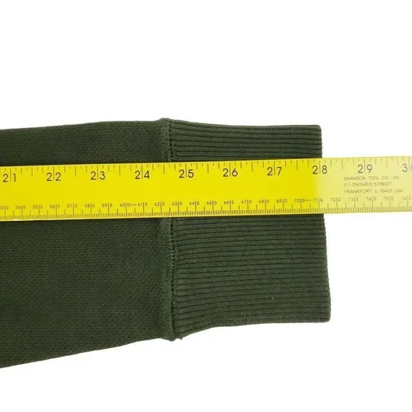 Abercrombie & Fitch Long Sleeve Knit Pullover Men's Green Sweater Size Large - Picture 9 of 9